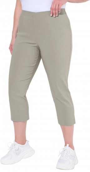 Ulla Popken Stretch Basic Bengaline Capri Pants Grey - Jeans & Hosen in Großen Größen – Plus Size Damenmode - 