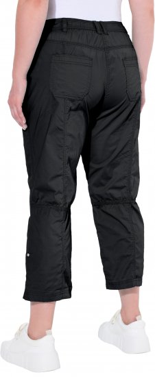 Ulla Popken Roll Tab Hem Stretch Cargo Pants Black - Jeans & Hosen in Großen Größen – Plus Size Damenmode - 