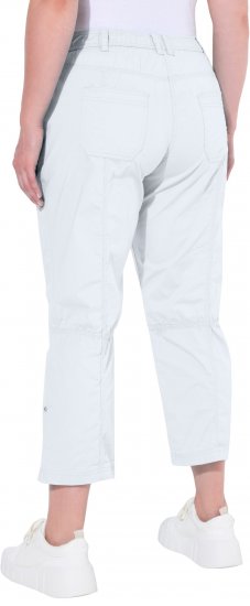 Ulla Popken Roll Tab Hem Stretch Cargo Pants White - Jeans & Hosen in Großen Größen – Plus Size Damenmode - Jeans & Hosen, EU 42–70