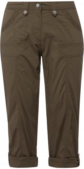 Ulla Popken Roll Tab Hem Stretch Cargo Pants Green - Jeans & Hosen in Großen Größen – Plus Size Damenmode - 