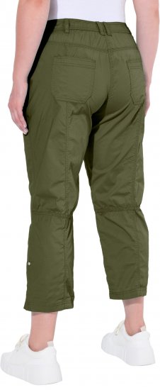 Ulla Popken Roll Tab Hem Stretch Cargo Pants Green - Jeans & Hosen in Großen Größen – Plus Size Damenmode - 