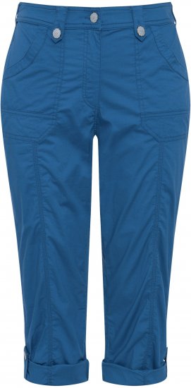 Ulla Popken Roll Tab Hem Stretch Cargo Pants Blue - Jeans & Hosen in Großen Größen – Plus Size Damenmode - 