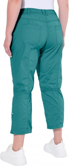 Ulla Popken Roll Tab Hem Stretch Cargo Pants Teal - Jeans & Hosen in Großen Größen – Plus Size Damenmode - Jeans & Hosen, EU 42–70
