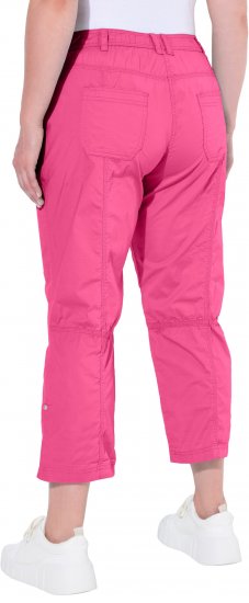 Ulla Popken Roll Tab Hem Stretch Cargo Pants Pink - Jeans & Hosen in Großen Größen – Plus Size Damenmode - 