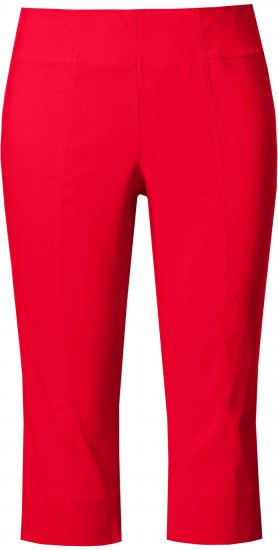 Ulla Popken Bengaline Elastic Waist Stretch Capri Pants Red - Jeans & Hosen in Großen Größen – Plus Size Damenmode - Jeans & Hosen, EU 42–70