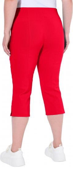 Ulla Popken Bengaline Elastic Waist Stretch Capri Pants Red - Jeans & Hosen in Großen Größen – Plus Size Damenmode - Jeans & Hosen, EU 42–70