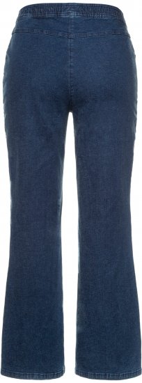 Ulla Popken Wide Leg Elastic Waist Mary Fit Marlene Stretch Jeans Denim Blue - Jeans & Hosen in Großen Größen – Plus Size Damenmode - Jeans & Hosen, EU 42–70