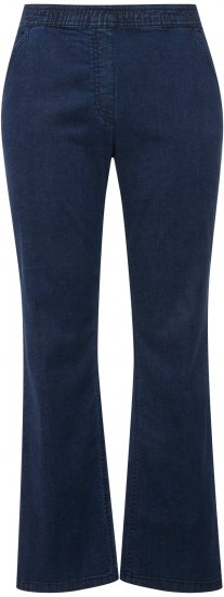 Ulla Popken Straight Leg Elastic Waist Mandy Fit Stretch Jeans Denim Blue - Jeans & Hosen in Großen Größen – Plus Size Damenmode - 