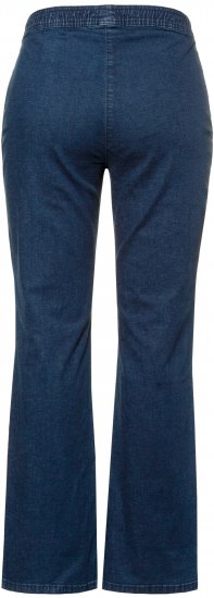 Ulla Popken Straight Leg Elastic Waist Mandy Fit Stretch Jeans Denim Blue - Jeans & Hosen in Großen Größen – Plus Size Damenmode - 