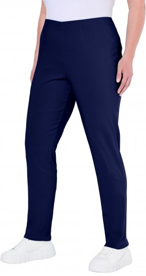 Ulla Popken Bengaline Slim Leg Sienna Fit Elastic Waist Pants Blue - Jeans & Hosen in Großen Größen – Plus Size Damenmode - 