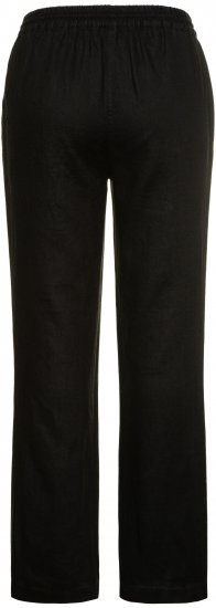 Ulla Popken Drawstring Elastic Waist Mary Fit Linen Pants Black - Jeans & Hosen in Großen Größen – Plus Size Damenmode - Jeans & Hosen, EU 42–70