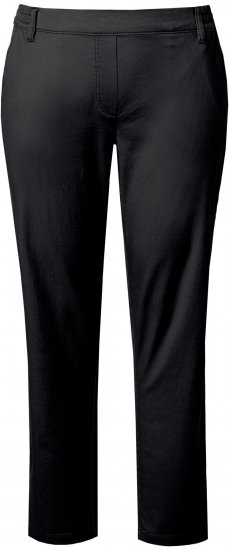 Ulla Popken Chino Elastic Waist Stretch Cotton Pants Black - Jeans & Hosen in Großen Größen – Plus Size Damenmode - Jeans & Hosen, EU 42–70