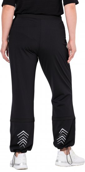 Ulla Popken Zip Off Reflective Detail Funtional Powerstretch Pants Black - Jeans & Hosen in Großen Größen – Plus Size Damenmode - 
