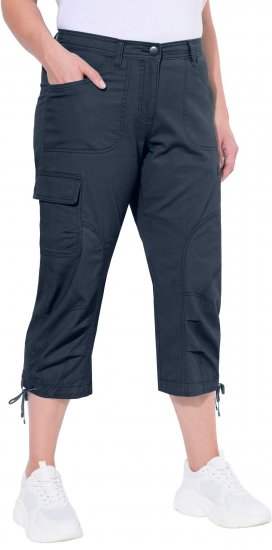 Ulla Popken Stretch Cotton Cargo Crop Pants Navy - Jeans & Hosen in Großen Größen – Plus Size Damenmode - Jeans & Hosen, EU 42–70