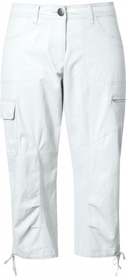 Ulla Popken Stretch Cotton Cargo Crop Pants Snow White - Jeans & Hosen in Großen Größen – Plus Size Damenmode - Jeans & Hosen, EU 42–70