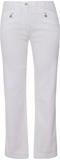 Ulla Popken Summer Pants Mony Snow White - Jeans & Hosen in Großen Größen – Plus Size Damenmode - 