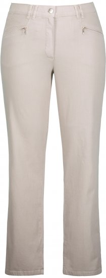Ulla Popken Summer Pants Mony Beige - Jeans & Hosen in Großen Größen – Plus Size Damenmode - 