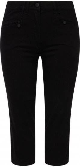 Ulla Popken Mony Stretch Capri Pants Black - Jeans & Hosen in Großen Größen – Plus Size Damenmode - 