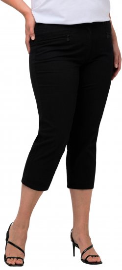 Ulla Popken Mony Stretch Capri Pants Black - Jeans & Hosen in Großen Größen – Plus Size Damenmode - 