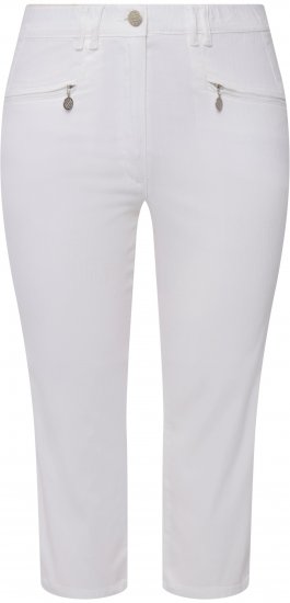 Ulla Popken Mony Stretch Capri Pants Snow White - Jeans & Hosen in Großen Größen – Plus Size Damenmode - Jeans & Hosen, EU 42–70