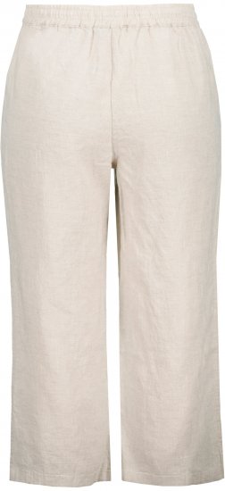 Ulla Popken Cool Linen Elastic Waist Capri Pants Brown - Jeans & Hosen in Großen Größen – Plus Size Damenmode - Jeans & Hosen, EU 42–70