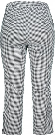 Ulla Popken Check Bengaline Slim Leg Sienna Fit Stretch Crop Pants Black - Jeans & Hosen in Großen Größen – Plus Size Damenmode - 