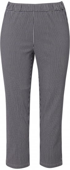 Ulla Popken Check Bengaline Slim Leg Sienna Fit Stretch Crop Pants Navy - Jeans & Hosen in Großen Größen – Plus Size Damenmode - Jeans & Hosen, EU 42–70