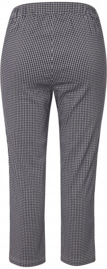 Ulla Popken Check Bengaline Slim Leg Sienna Fit Stretch Crop Pants Navy - Jeans & Hosen in Großen Größen – Plus Size Damenmode - Jeans & Hosen, EU 42–70