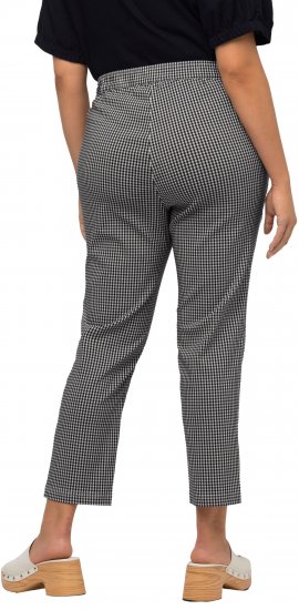 Ulla Popken Check Bengaline Slim Leg Sienna Fit Stretch Crop Pants Navy - Jeans & Hosen in Großen Größen – Plus Size Damenmode - Jeans & Hosen, EU 42–70