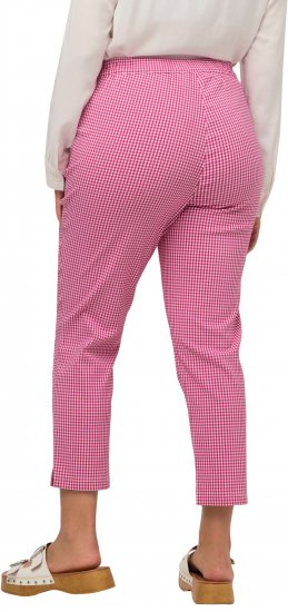Ulla Popken Check Bengaline Slim Leg Sienna Fit Stretch Crop Pants Pale Lilac - Jeans & Hosen in Großen Größen – Plus Size Damenmode - Jeans & Hosen, EU 42–70