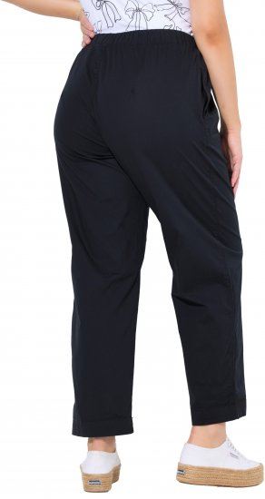 Ulla Popken Wide Leg Ruby Fit Stretch Chino Pants Navy - Jeans & Hosen in Großen Größen – Plus Size Damenmode - 
