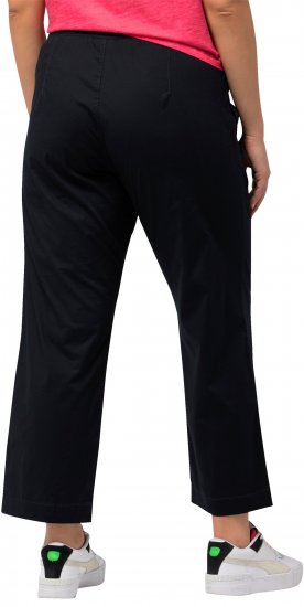 Ulla Popken Wide Leg Ruby Fit Stretch Chino Pants Dark Teal - Jeans & Hosen in Großen Größen – Plus Size Damenmode - 