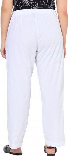 Ulla Popken Wide Leg Ruby Fit Stretch Chino Pants Snow White - Jeans & Hosen in Großen Größen – Plus Size Damenmode - 