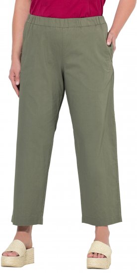Ulla Popken Wide Leg Ruby Fit Stretch Chino Pants Green - Jeans & Hosen in Großen Größen – Plus Size Damenmode - Jeans & Hosen, EU 42–70