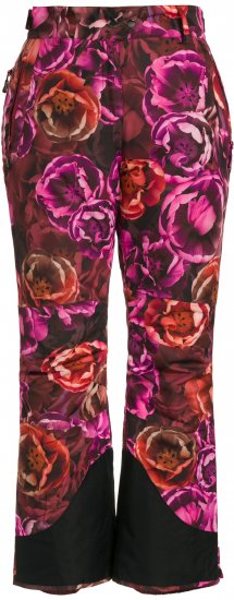 Ulla Popken Hyprar Rose Print Fully Lined Ski Pants Orange - Jeans & Hosen in Großen Größen – Plus Size Damenmode - 