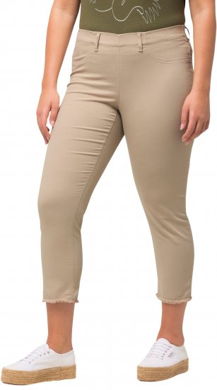 Ulla Popken Stretch Blend Bengaline Pants Dark Putty - Jeans & Hosen in Großen Größen – Plus Size Damenmode - 