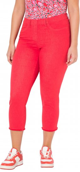 Ulla Popken Stretch Blend Bengaline Pants Neon Red - Jeans & Hosen in Großen Größen – Plus Size Damenmode - 