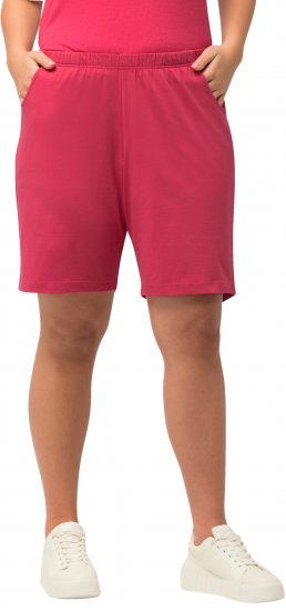 Ulla Popken Stretch Knit Bermuda Shorts Red - Jeans & Hosen in Großen Größen – Plus Size Damenmode - 