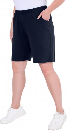 Ulla Popken Stretch Knit Bermuda Shorts Blue - Jeans & Hosen in Großen Größen – Plus Size Damenmode - Jeans & Hosen, EU 42–70