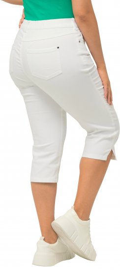 Ulla Popken Basic Capri Sarah Fit Jeans Snow White - Jeans & Hosen in Großen Größen – Plus Size Damenmode - 