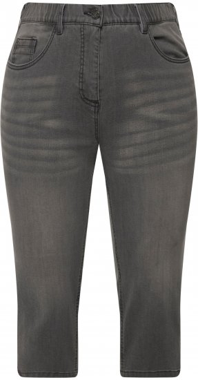 Ulla Popken Basic Capri Sarah Fit Jeans Gray - Jeans & Hosen in Großen Größen – Plus Size Damenmode - Jeans & Hosen, EU 42–70