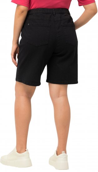 Ulla Popken Basic Denim Mandy Bermuda Shorts Black - Jeans & Hosen in Großen Größen – Plus Size Damenmode - 