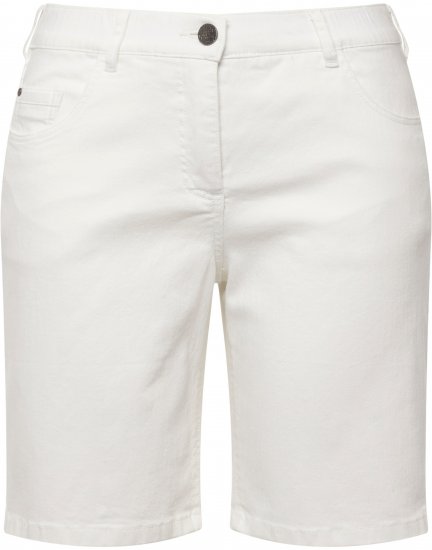 Ulla Popken Basic Denim Mandy Bermuda Shorts Snow White - Jeans & Hosen in Großen Größen – Plus Size Damenmode - Jeans & Hosen, EU 42–70