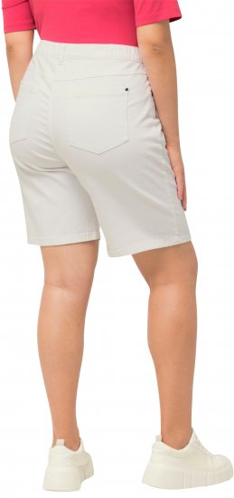 Ulla Popken Basic Denim Mandy Bermuda Shorts Snow White - Jeans & Hosen in Großen Größen – Plus Size Damenmode - Jeans & Hosen, EU 42–70