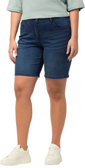 Ulla Popken Basic Denim Mandy Bermuda Shorts Light Blue Denim - Jeans & Hosen in Großen Größen – Plus Size Damenmode - 