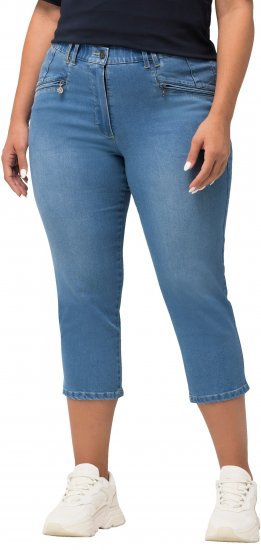 Ulla Popken Cropped Stretch Blend Mony Jeans Blue - Jeans & Hosen in Großen Größen – Plus Size Damenmode - 