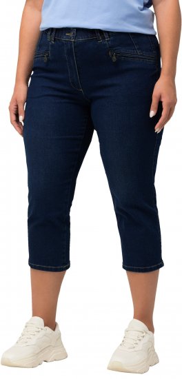 Ulla Popken Cropped Stretch Blend Mony Jeans Blue Denim - Jeans & Hosen in Großen Größen – Plus Size Damenmode - 