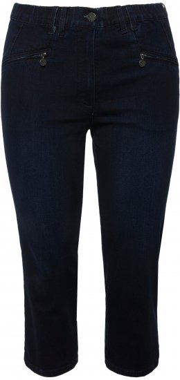Ulla Popken Cropped Stretch Blend Mony Jeans Denim Blue - Jeans & Hosen in Großen Größen – Plus Size Damenmode - 