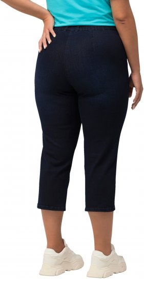 Ulla Popken Cropped Stretch Blend Mony Jeans Denim Blue - Jeans & Hosen in Großen Größen – Plus Size Damenmode - 