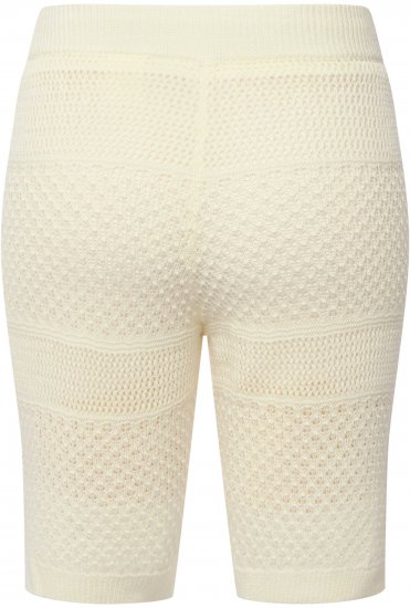 Ulla Popken Crochet Bermuda Layered Look Shorts White - Jeans & Hosen in Großen Größen – Plus Size Damenmode - 